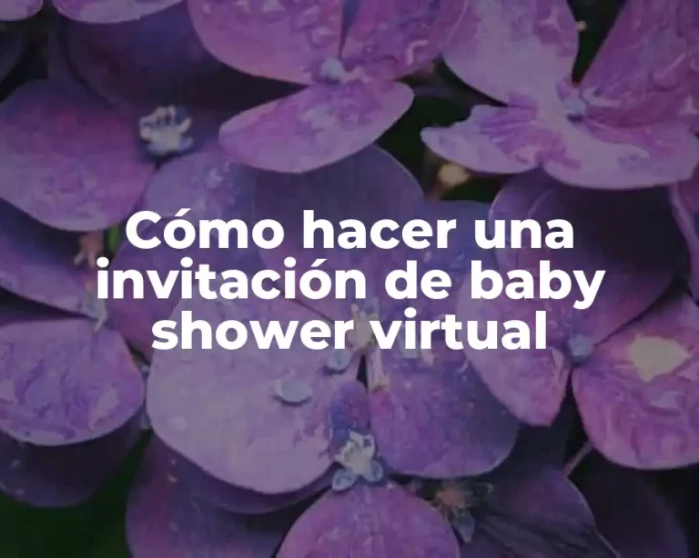 Cómo hacer una invitación de baby shower virtual