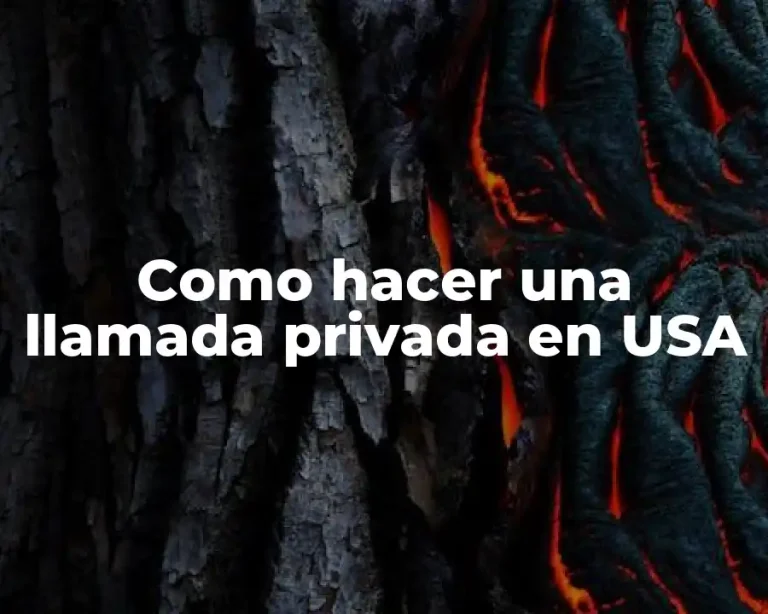 Como hacer una llamada privada en USA