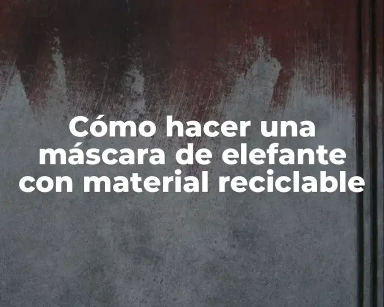 Cómo hacer una máscara de elefante con material reciclable