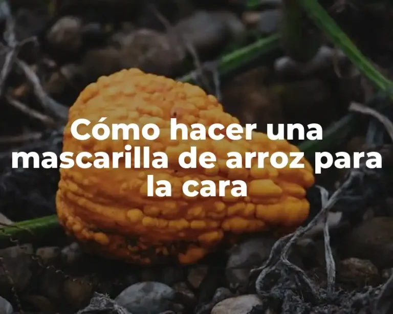 Cómo hacer una mascarilla de arroz para la cara