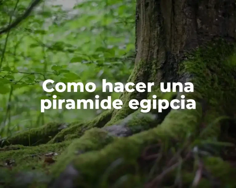 Como hacer una piramide egipcia