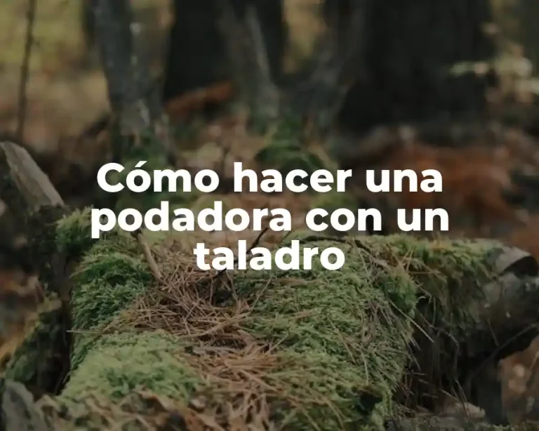 Cómo hacer una podadora con un taladro