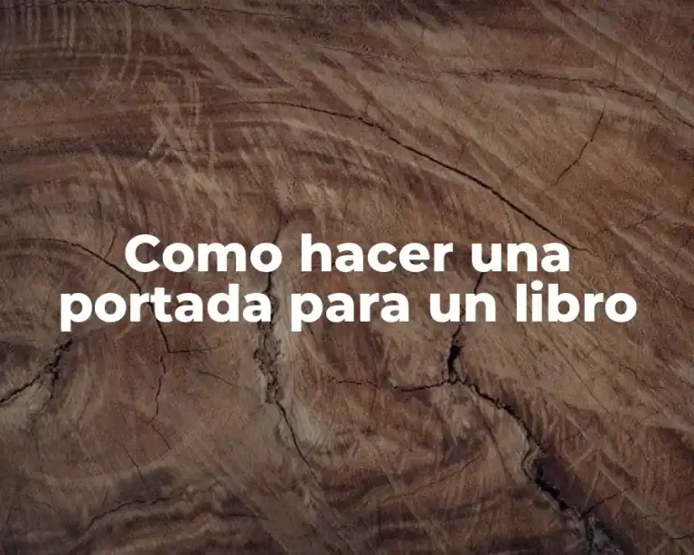Como hacer una portada para un libro