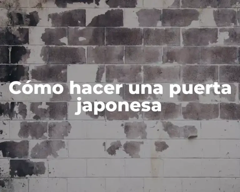 Cómo hacer una puerta japonesa