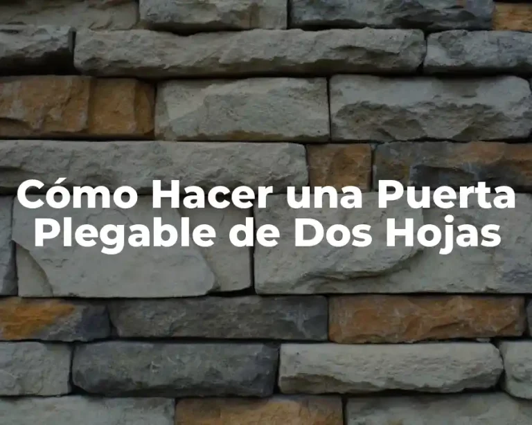 Cómo Hacer una Puerta Plegable de Dos Hojas