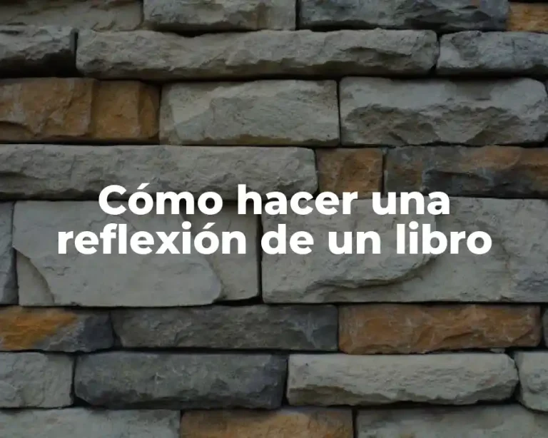 Cómo hacer una reflexión de un libro