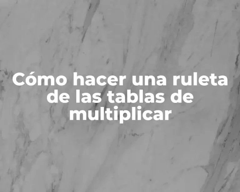 Cómo hacer una ruleta de las tablas de multiplicar