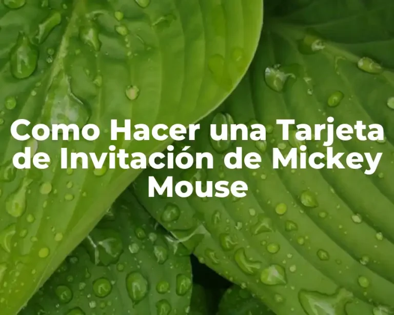 Como Hacer una Tarjeta de Invitación de Mickey Mouse