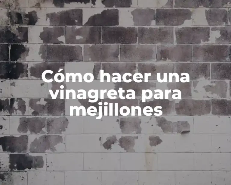 Cómo hacer una vinagreta para mejillones