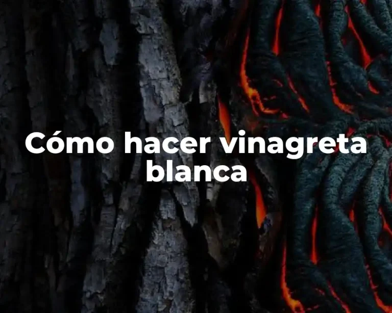 Cómo hacer vinagreta blanca