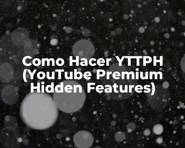 Como Hacer YTTPH (YouTube Premium Hidden Features)
