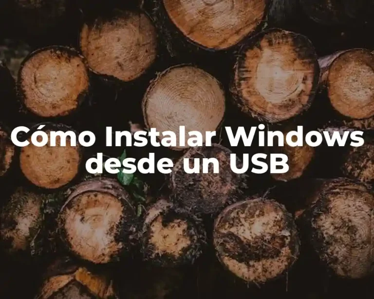 Cómo Instalar Windows desde un USB