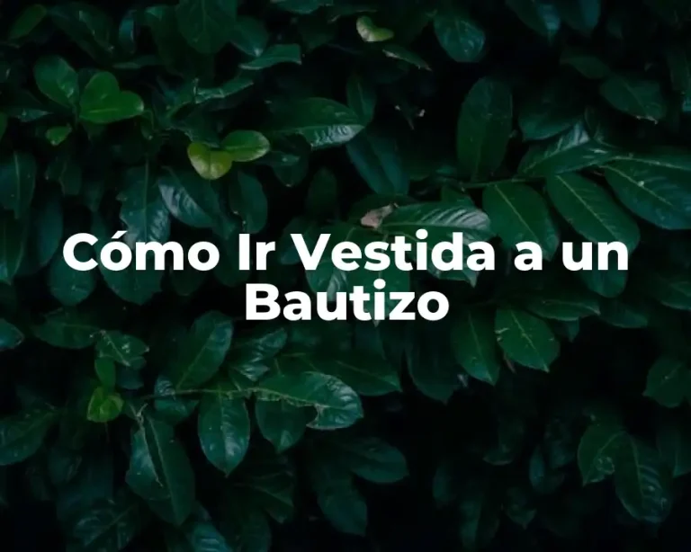 Cómo Ir Vestida a un Bautizo