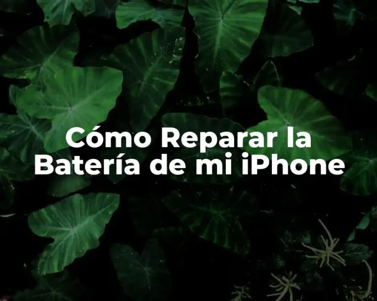 Cómo Reparar la Batería de mi iPhone