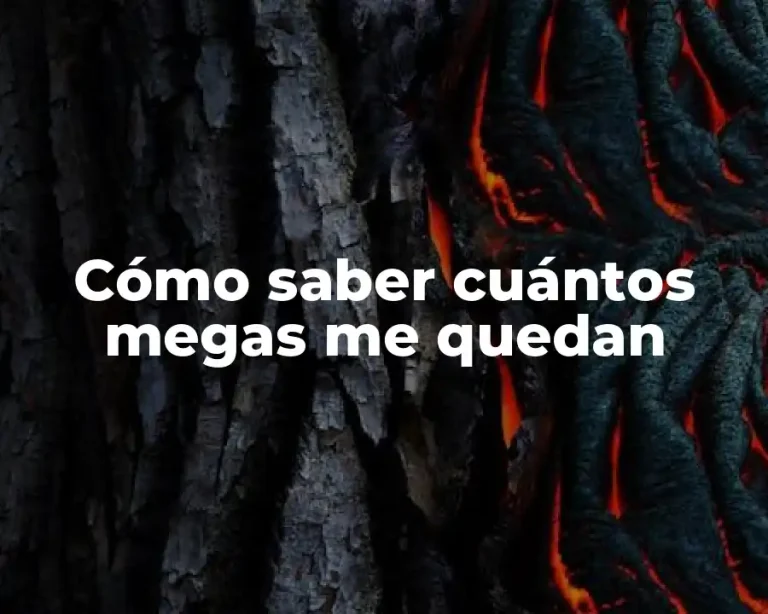 Cómo saber cuántos megas me quedan