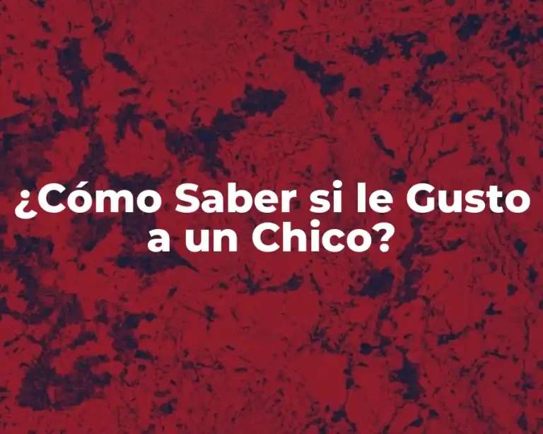 ¿Cómo Saber si le Gusto a un Chico?