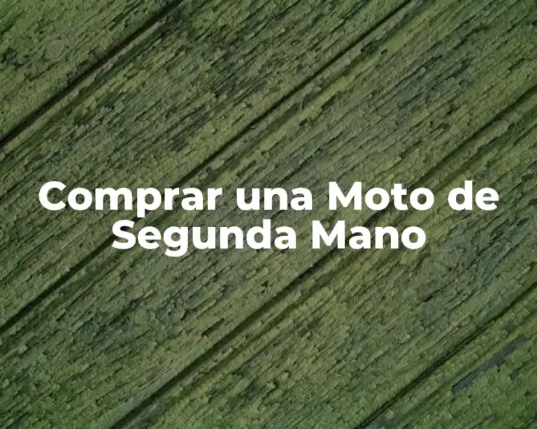 Comprar una Moto de Segunda Mano