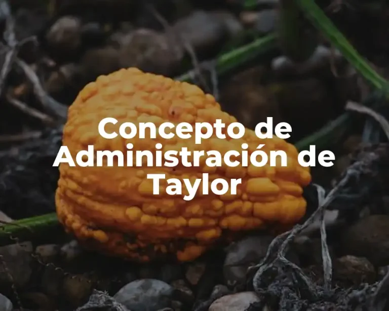 Concepto de Administración de Taylor