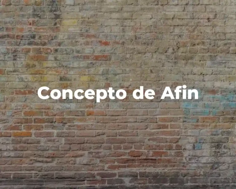 Concepto de Afin
