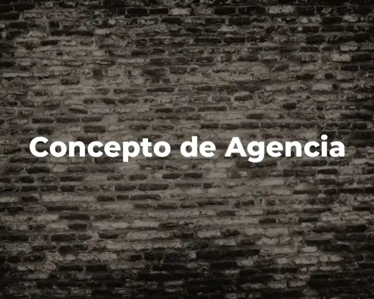 Concepto de Agencia
