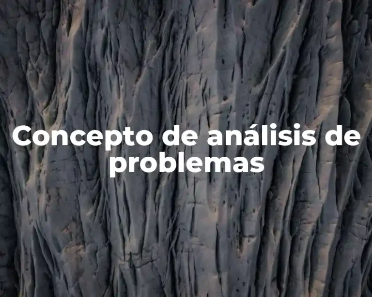 Concepto de análisis de problemas