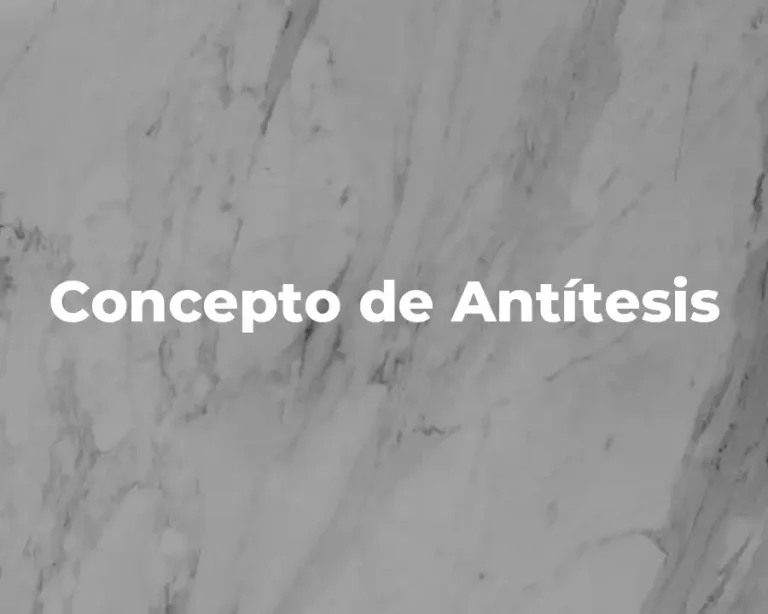 Concepto de Antítesis
