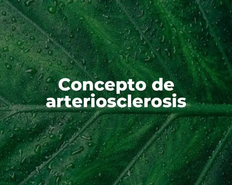 Concepto de arteriosclerosis