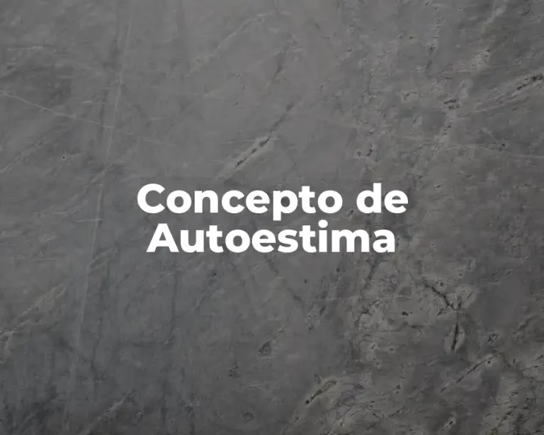 Concepto de Autoestima