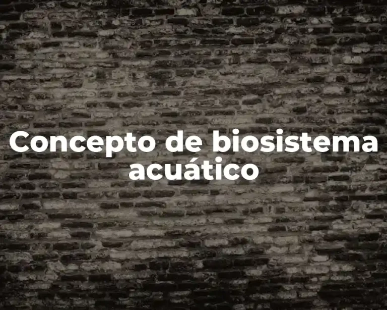 Concepto de biosistema acuático