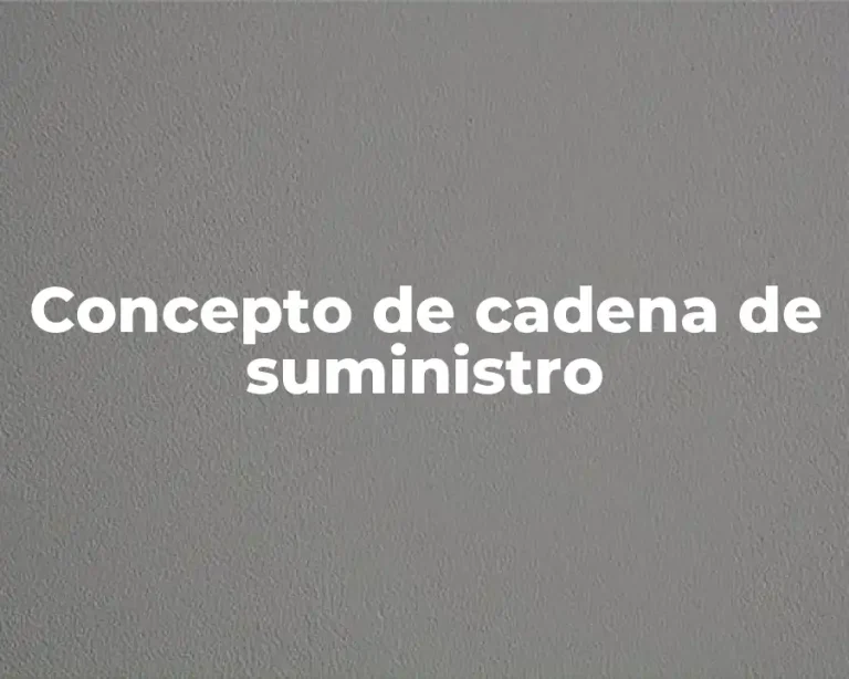 Concepto de cadena de suministro
