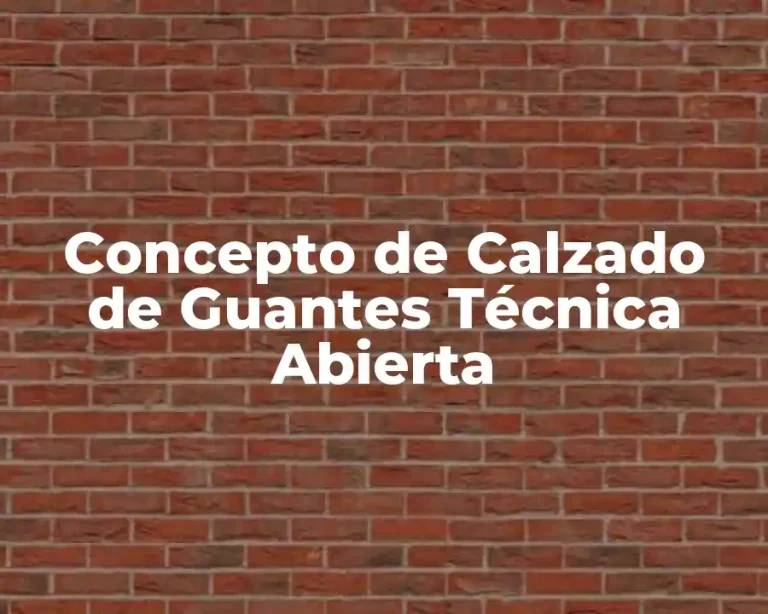 Concepto de Calzado de Guantes Técnica Abierta