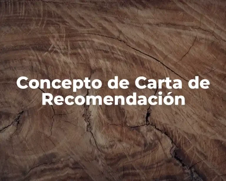 Concepto de Carta de Recomendación