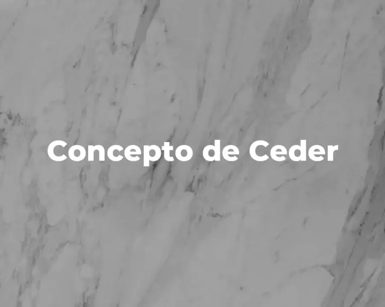 Concepto de Ceder