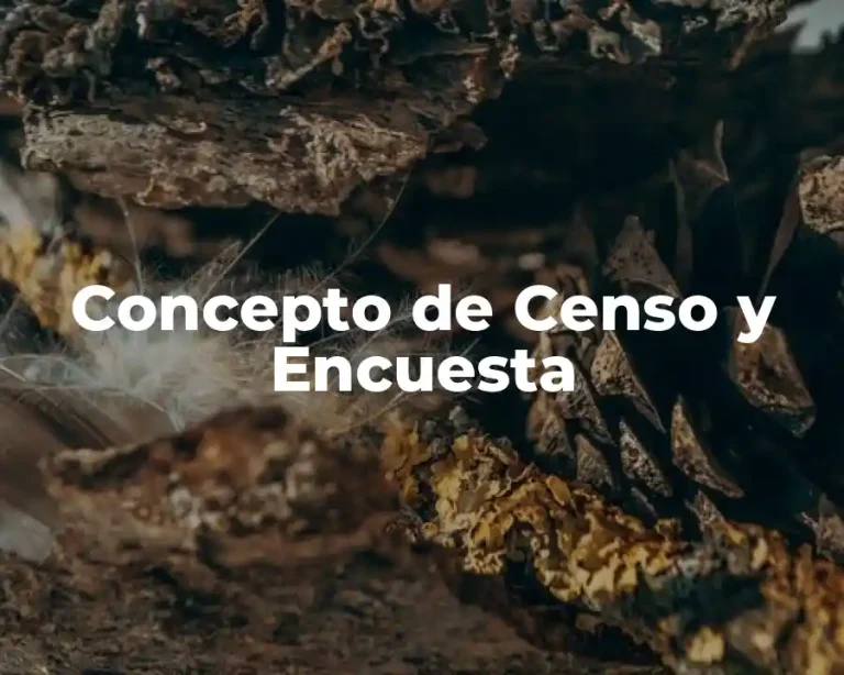 Concepto de Censo y Encuesta