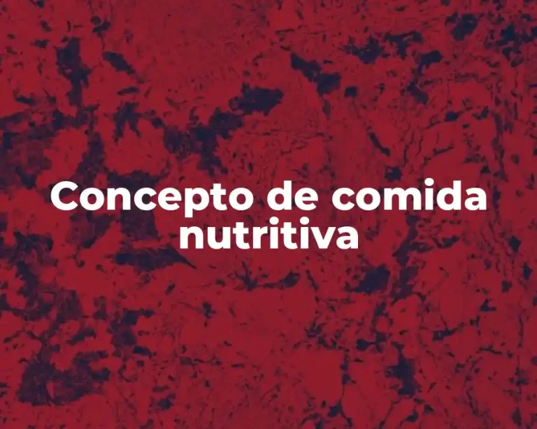 Concepto de comida nutritiva