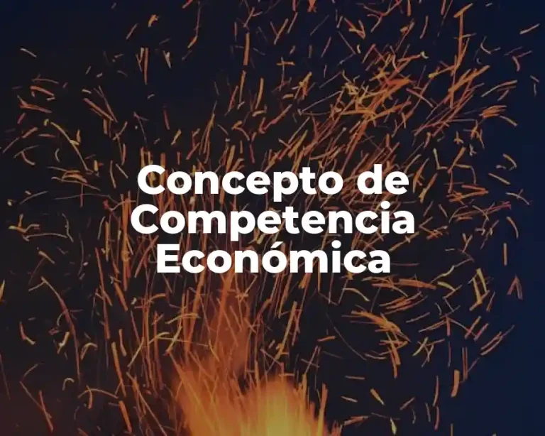 Concepto de Competencia Económica