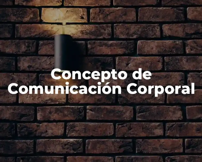 Concepto de Comunicación Corporal