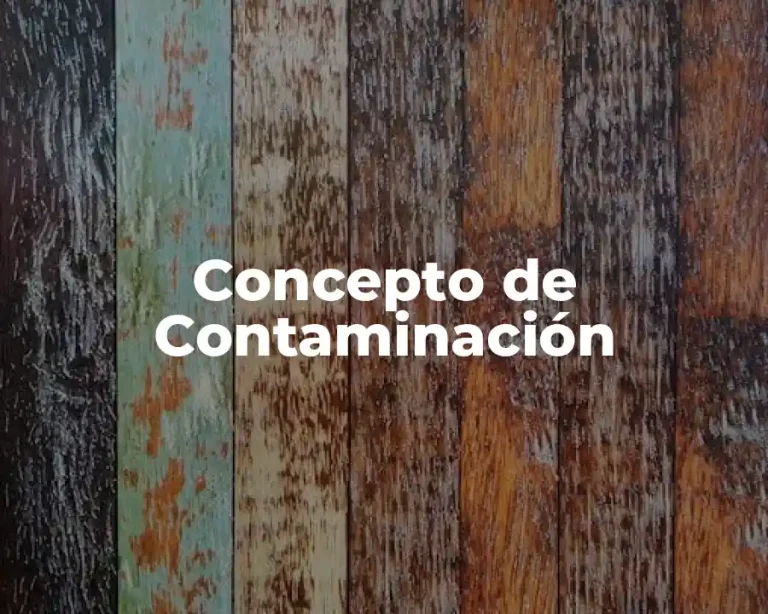 Concepto de Contaminación
