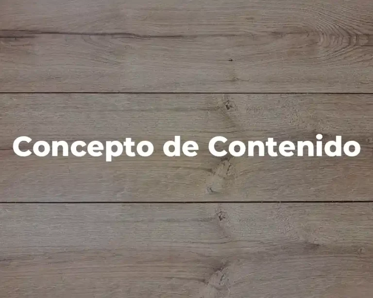 Concepto de Contenido