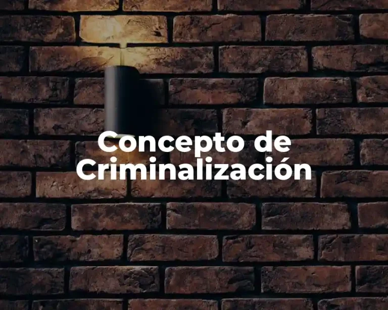 Concepto de Criminalización
