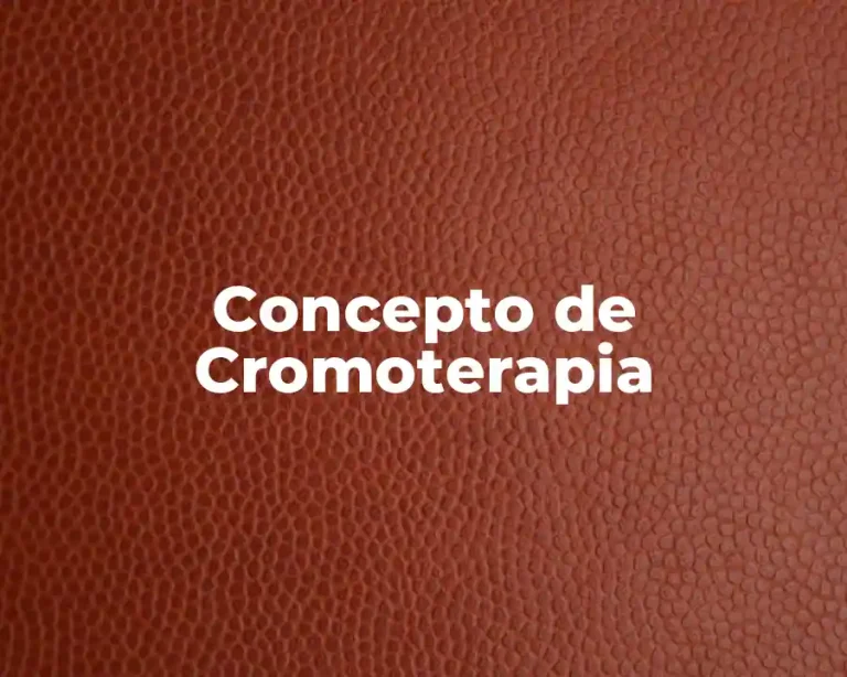 Concepto de Cromoterapia