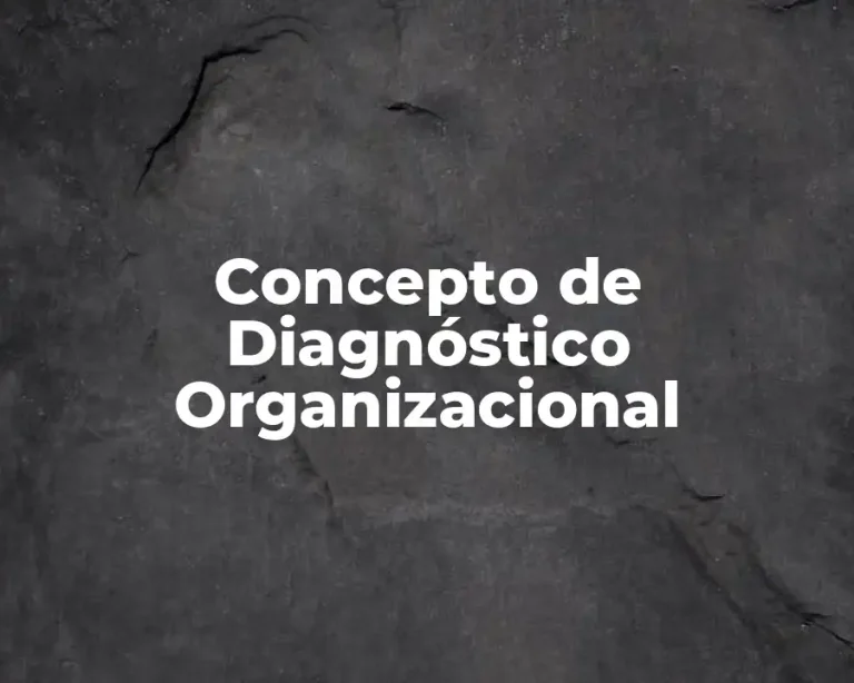 Concepto de Diagnóstico Organizacional