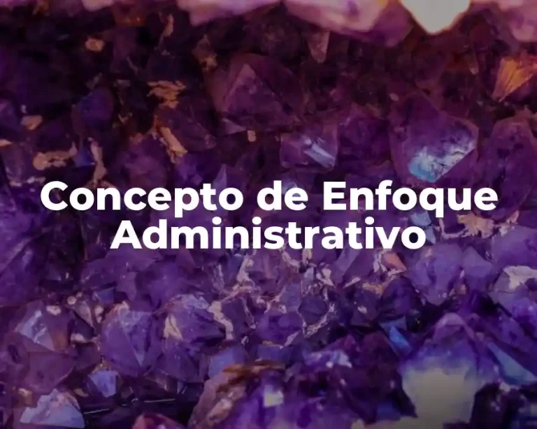 Concepto de Enfoque Administrativo