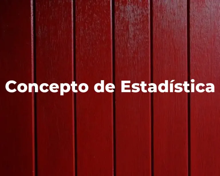 Concepto de Estadística