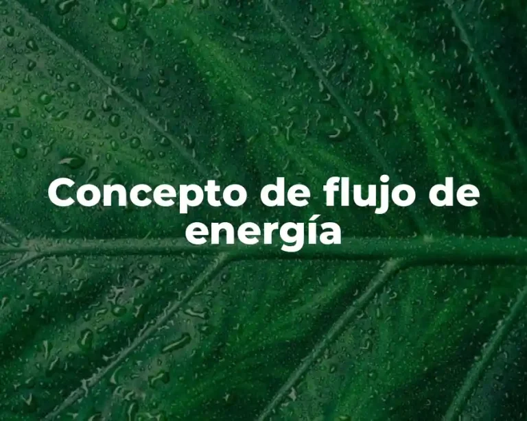 Concepto de flujo de energía