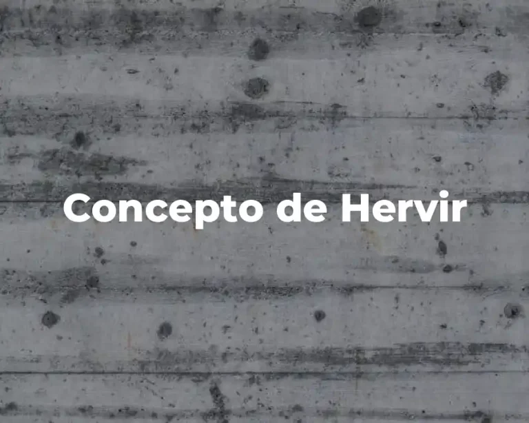 Concepto de Hervir