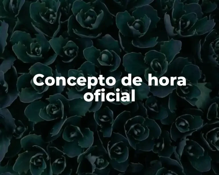 Concepto de hora oficial
