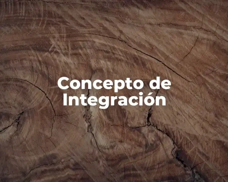 Concepto de Integración