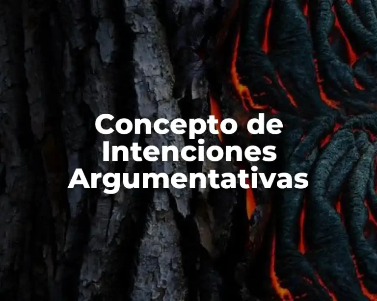 Concepto de Intenciones Argumentativas