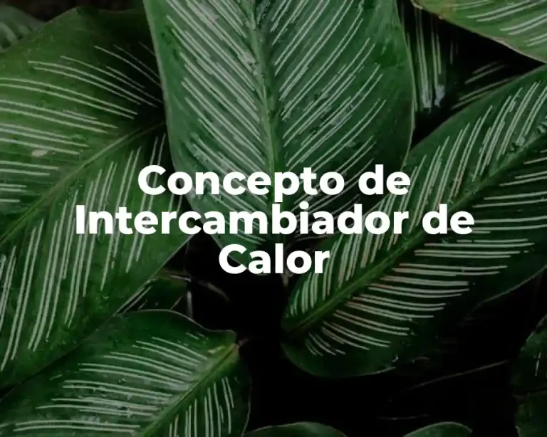 Concepto de Intercambiador de Calor